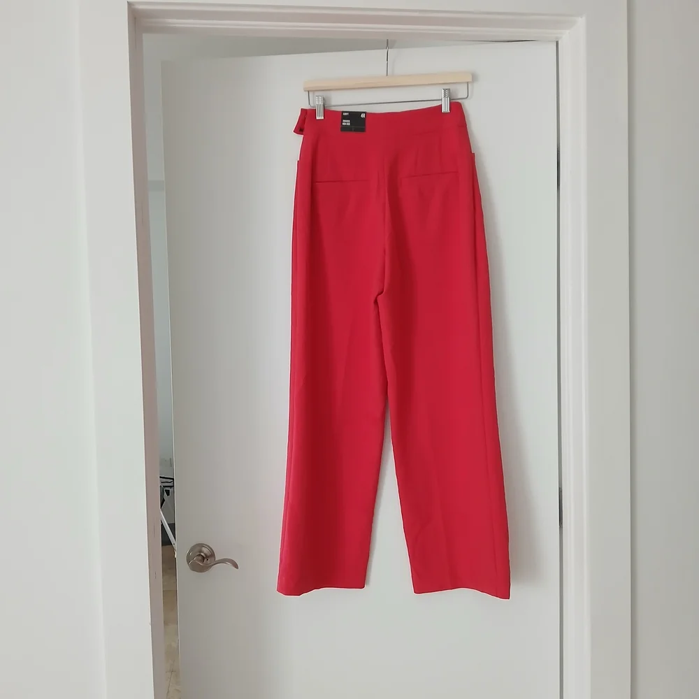 Express Red Wide-Leg High-Waist Pants NWT - Picture 2 of 6